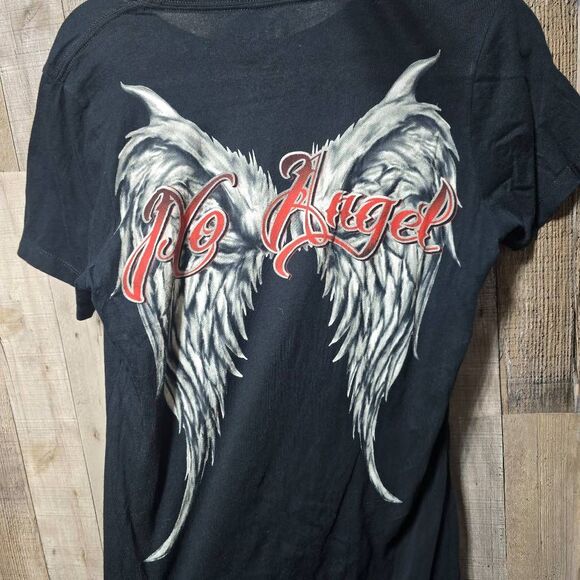 Coyote Ugly Saloon Black Angel Wing Graphic Tee - Picture 4 of 6